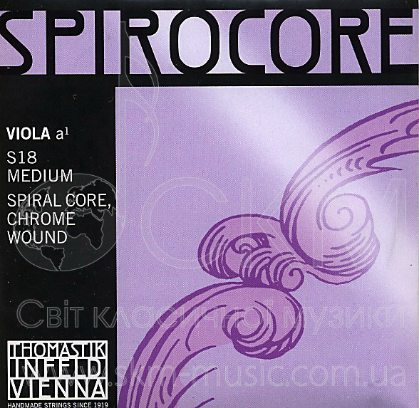 Струна для альта Ля THOMASTIK SPIROCORE, хромовая обмотка