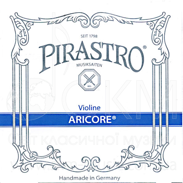 Струна для скрипки Ре PIRASTRO ARICORE, синтетика/алюминиевая обмотка