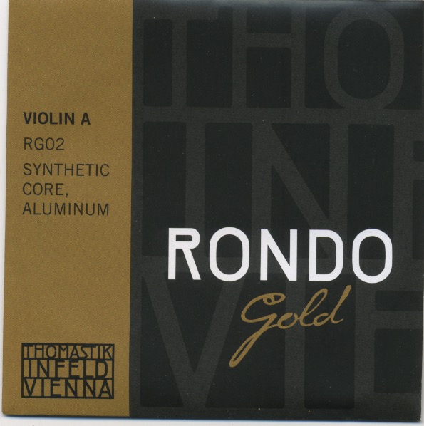 Струна для скрипки Ля THOMASTIK RONDO GOLD, сердечник синтетика, алюминиевая обмотка