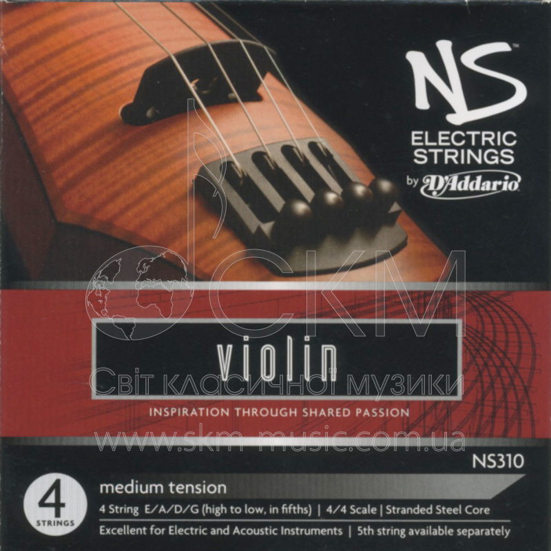 Комплект струн для электроскрипки D'ADDARIO NS Electric (NS311, NS312, NS313, NS314)