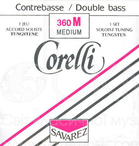 Cтруна для контрабаса Ля CORELLI 360 SOLO 4/4-3/4, сердечник стальная проволока/никель