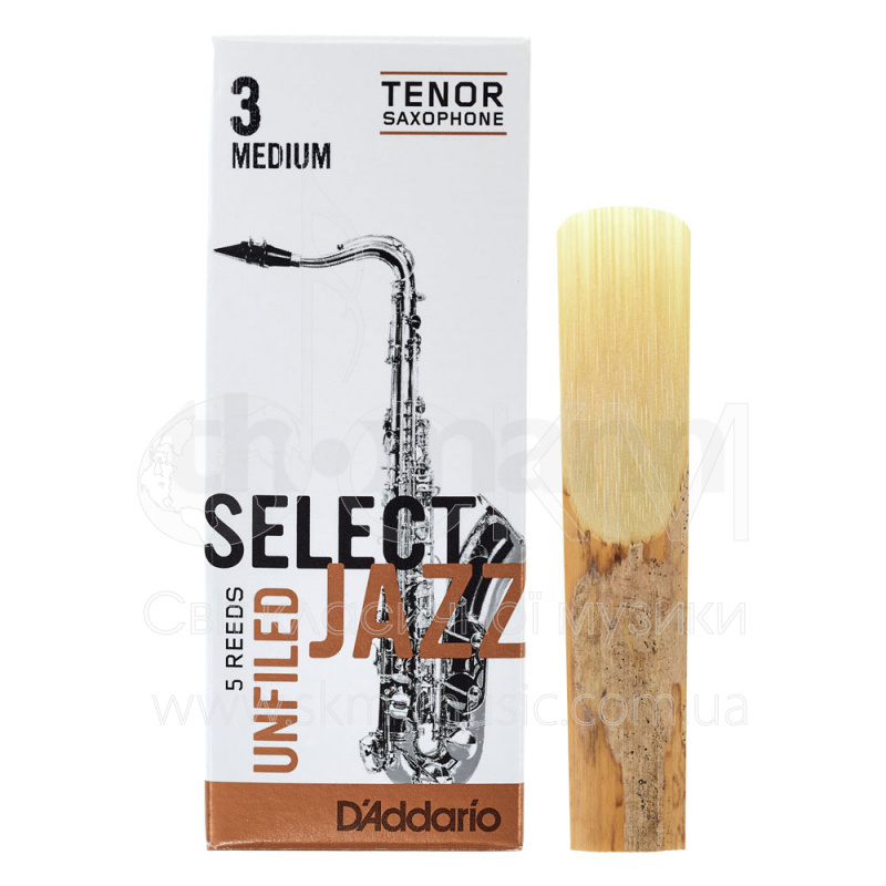 Трости для саксофона тенор D'Addario (Rico) Select Jazz Unfiled, штука