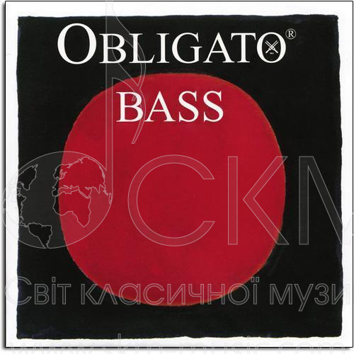 Струна для контрабаса Си бемоль-5 PIRASTRO OBLIGATO, синтетическая основа/хромсталь