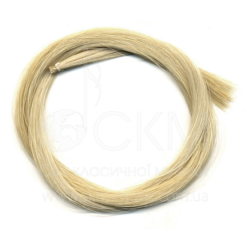Волос монгольский, белый, высокого качества, для скрипки и альта, 78 - 80 см, 6,3 гр.