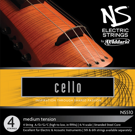 Струна для электровиолончели Ми (High E) D'ADDARIO NS Electric, сталь/алюминий