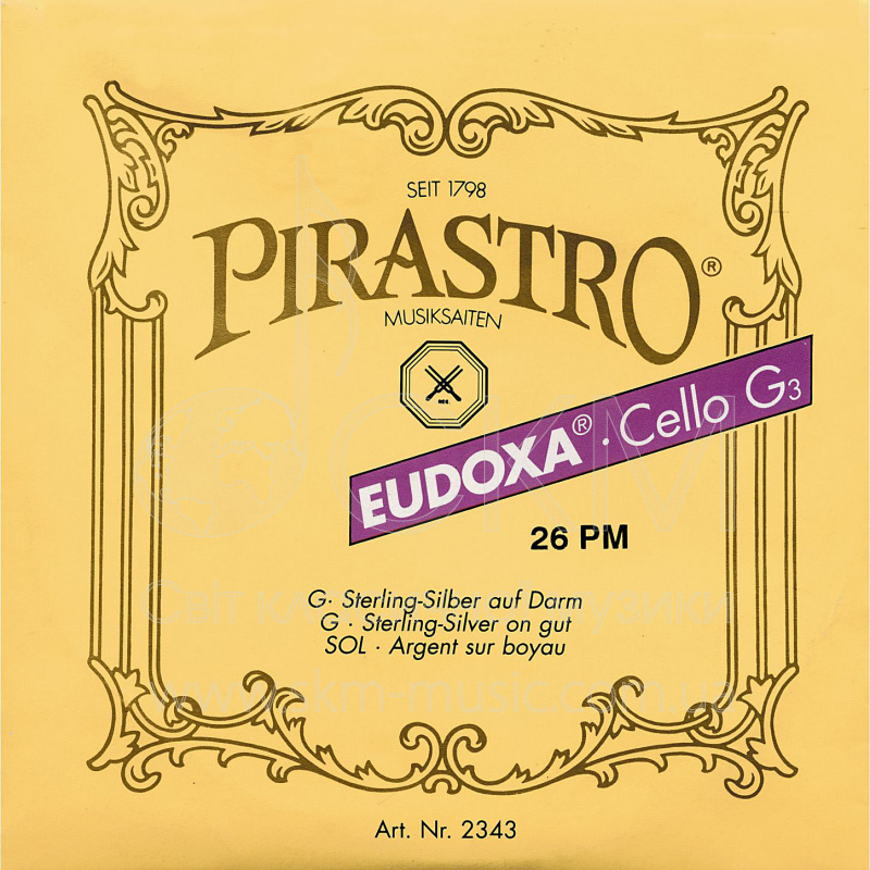 Комплект струн для виолончели PIRASTRO EUDOXA 3/4+1/2