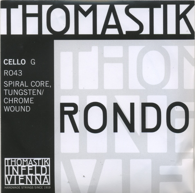 Струна для виолончели Соль THOMASTIK RONDO, спиральный стальной сердечник/вольфрам-хром обмотка