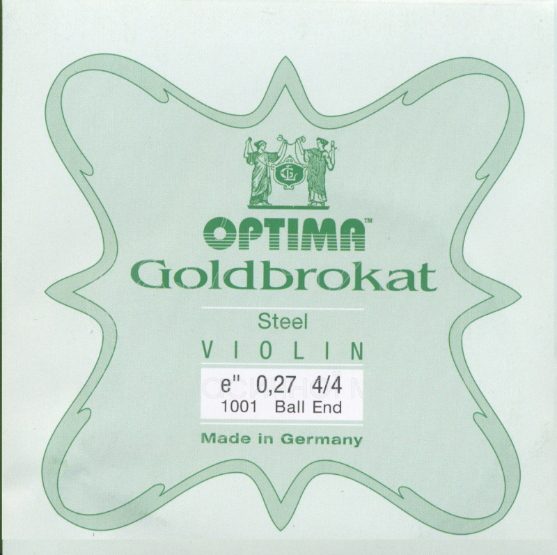 Струна для скрипки Ми  LENZNER (OPTIMA) GOLDBROKAT, сталь, шарик