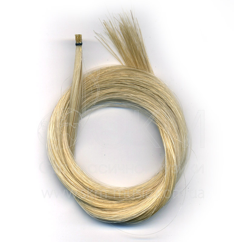 Волос монгольский, белый, премиум класса, для скрипки и альта, 78 - 80 см, 6,3 гр.
