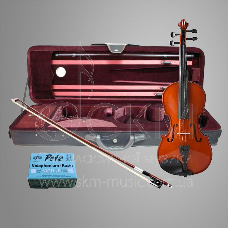 Набор: скрипка фабричная 4/4 - 1/8 YB60VN, смычок, футляр, канифоль