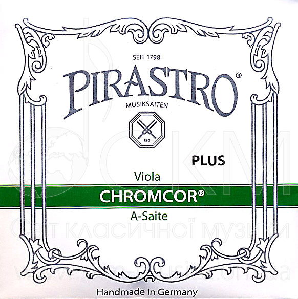 Cтруна для альта Ля PIRASTRO CHROMCOR PLUS, сталь/хромсталь, съемный шарик