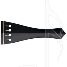 Подгрифник для скрипки Tempel, черн. дерево c белой отделкой (кость мамонта), англ. модель, 109,5мм