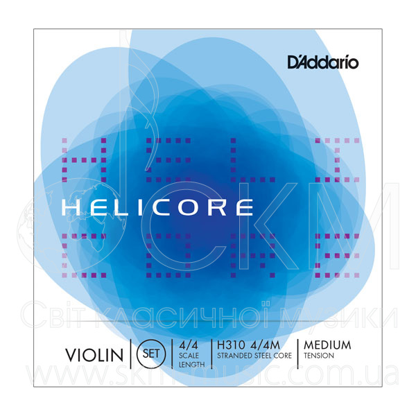 Комплект струн для скрипки D'ADDARIO HELICORE, 1/2 (H311, H312, H313, H314)