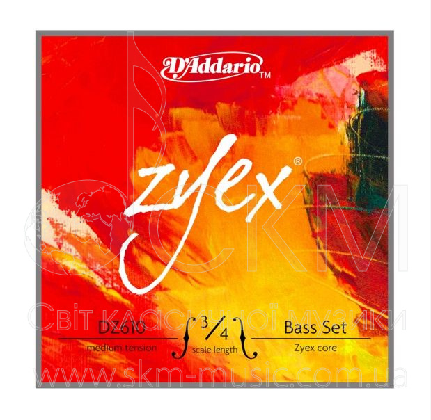 Cтруна для контрабаса Ми D'ADDARIO ZYEX, синтетическая основа Zyex/вольфрамовая обмотка