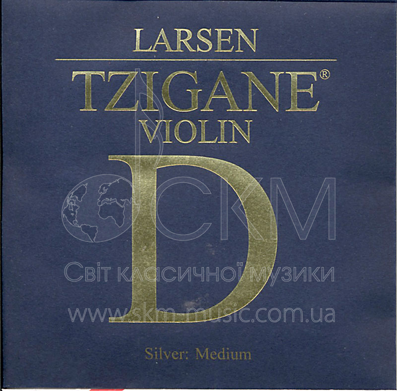 Струна для скрипки Ре LARSEN TZIGANE, нейлон/серебро