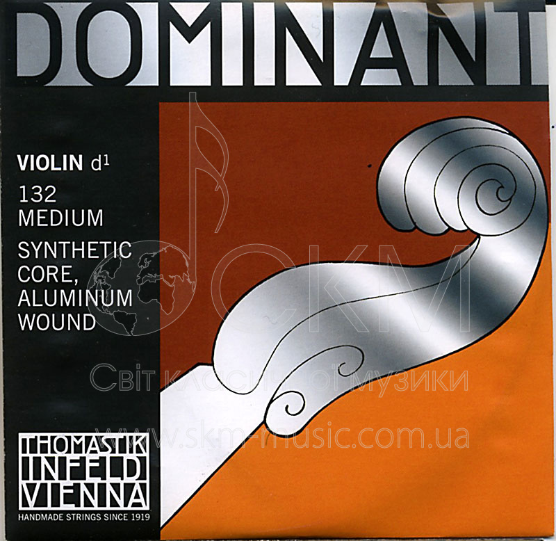 Струна для скрипки Ре THOMASTIK DOMINANT, алюминиевая обмотка