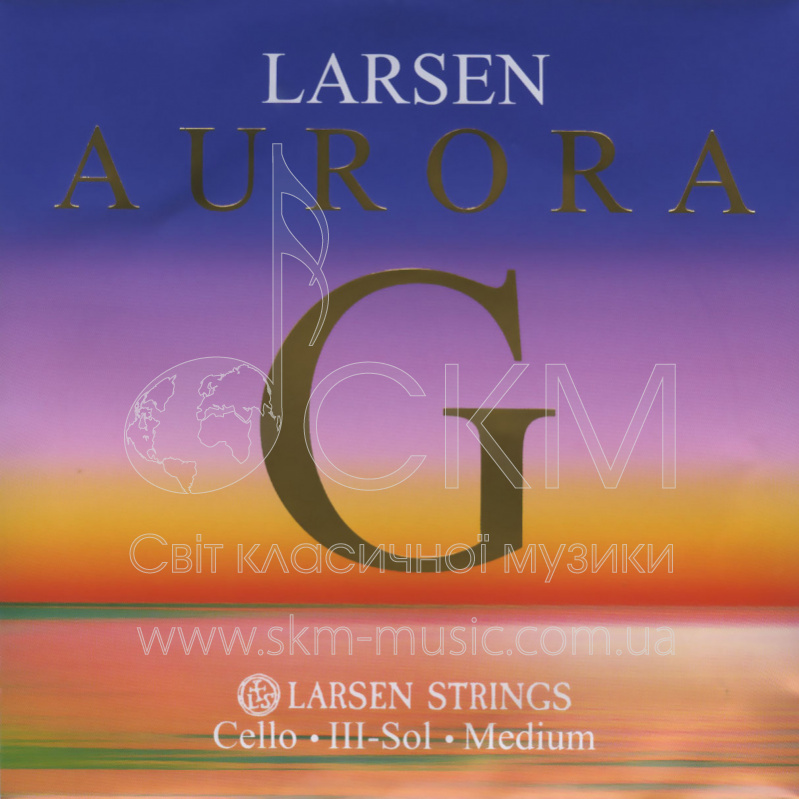 Струна для виолончели Соль LARSEN AURORA, хромсталь/никель