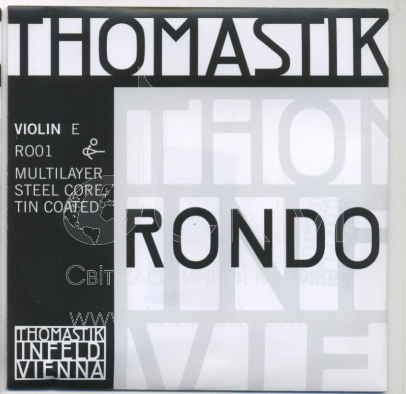 Струна для скрипки Ми THOMASTIK RONDO, карбоновая сталь, луженая, съемный шарик