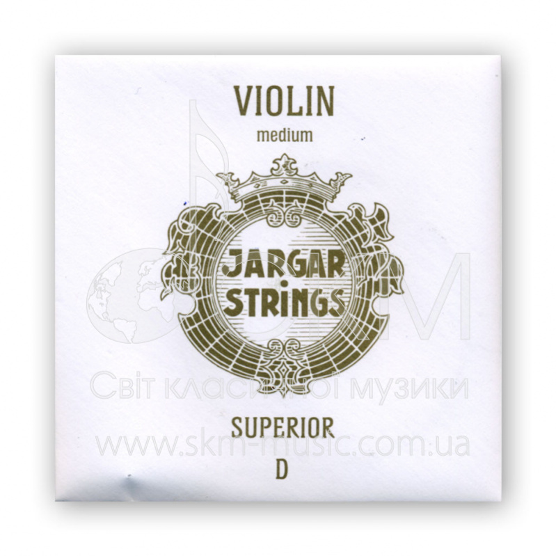 Струна для скрипки Ре JARGAR SUPERIOR, синтетика/серебряная обмотка