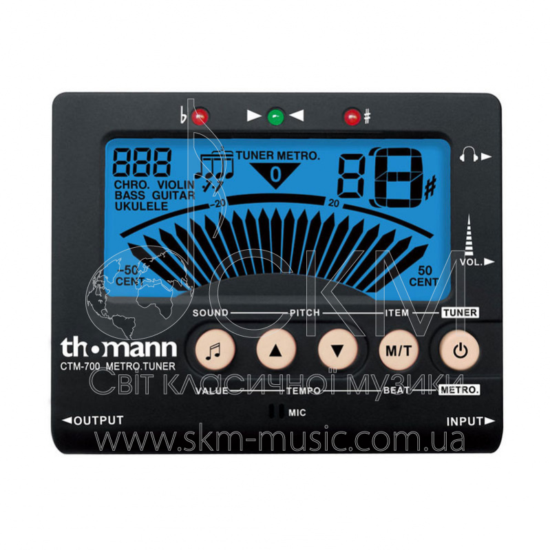 Метроном - тюнер Thomann CTM-700, хроматический, многофункциональный