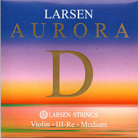 Струна для скрипки Ре LARSEN LARSEN AURORA, синтетика/алюминиевая обмотка