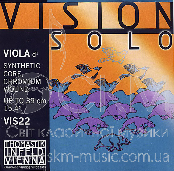 Ре THOMASTIK VISION SOLO, синтетика/хромовая обмотка
