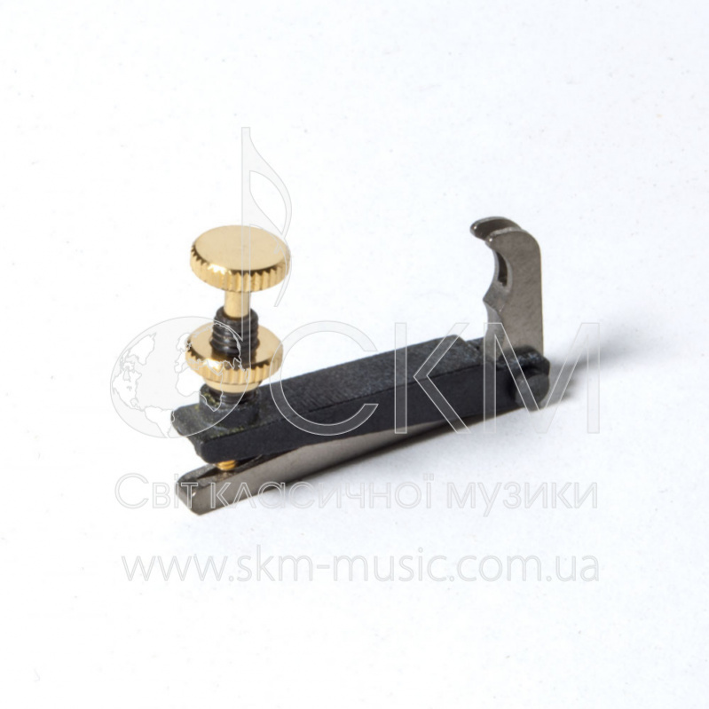 Машинка для точной настройки скрипки 4/4-3/4, ULSA, титан-алюминий, черная с позолоченным шурупом