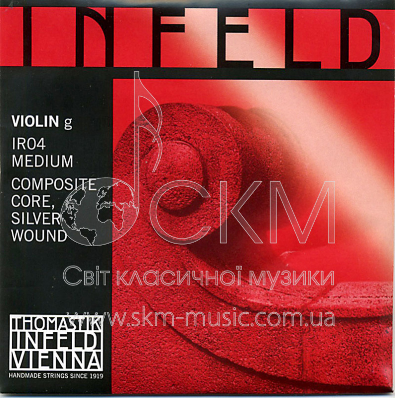 Violin String THOMASTIK INFELD RED Salt Composite Synthetic Base Wrap Silver