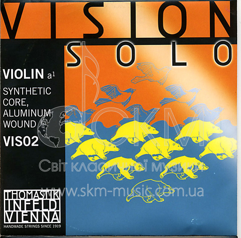 Ля THOMASTIK VISION SOLO, сердечник синтетика, алюминиевая обмотка