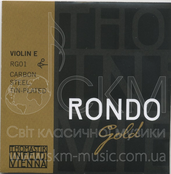 Струна для скрипки Ми THOMASTIK RONDO GOLD, карбоновая сталь, луженая, съемный шарик