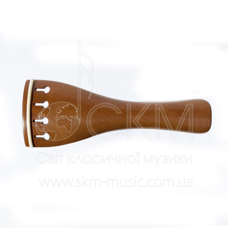 Подгрифник для скрипки круглый, с белой отделкой, 4/4