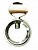 Кольцо с винтом для фиксации (контрабасовый шпиль), никелированное
