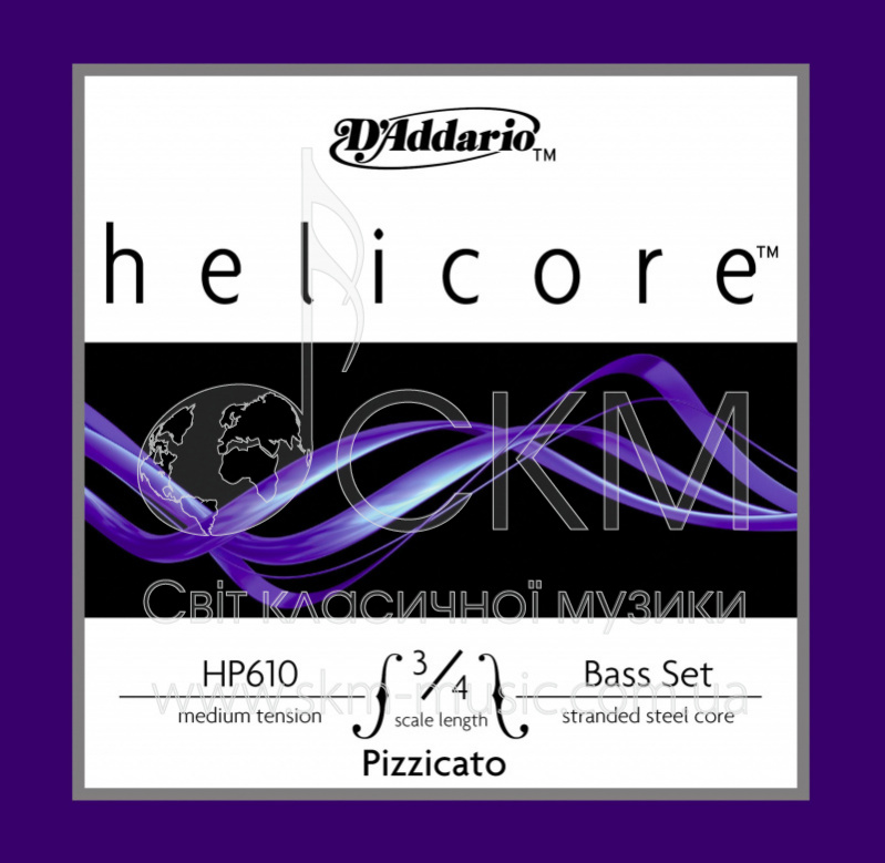 Соль D'ADDARIO HELICORE PIZZICATO, сталь/никель