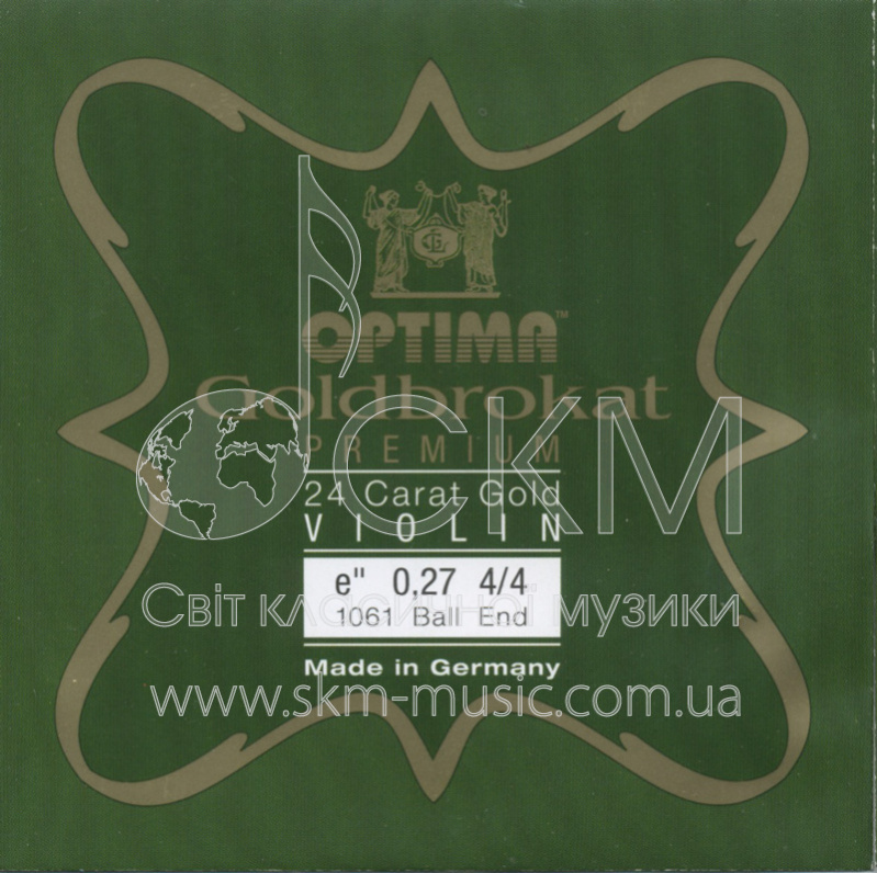 Струна для скрипки Ми OPTIMA GOLDBROKAT PREMIUM 24K Gold, золото, петля