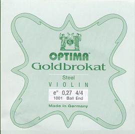 Струна для скрипки Ми  LENZNER (OPTIMA) GOLDBROKAT, сталь, шарик