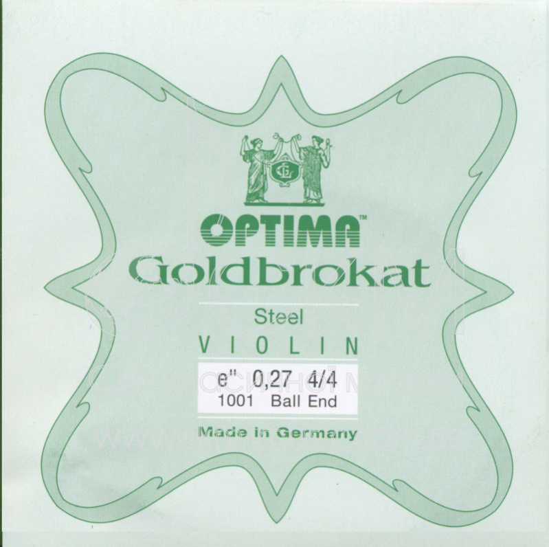 Струна для скрипки Ми  LENZNER (OPTIMA) GOLDBROKAT, сталь, шарик