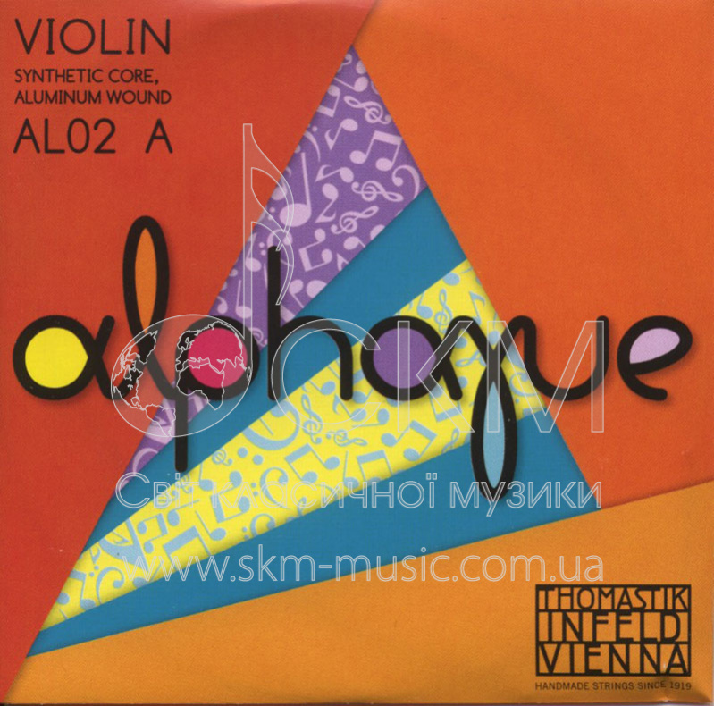 Струна для скрипки Ля THOMASTIK ALPHAYUE, сердечник синтетика, алюминиевая обмотка