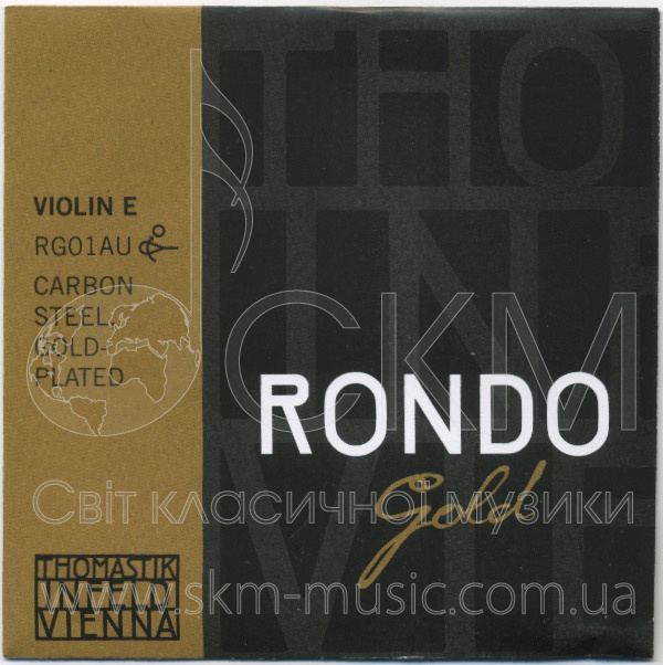 Струна для скрипки Ми THOMASTIK RONDO GOLD, карбоновая сталь/золотое покрытие, съемный шарик