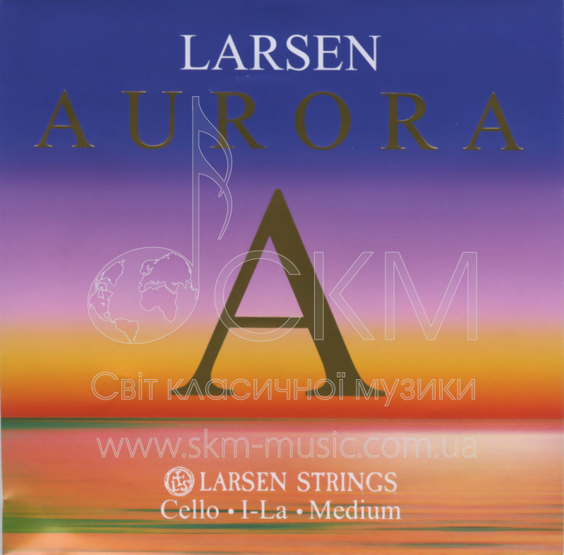Струна для виолончели Ля LARSEN AURORA, хромсталь