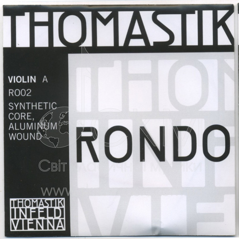 Струна для скрипки Ля THOMASTIK RONDO, сердечник синтетика, алюминиевая обмотка