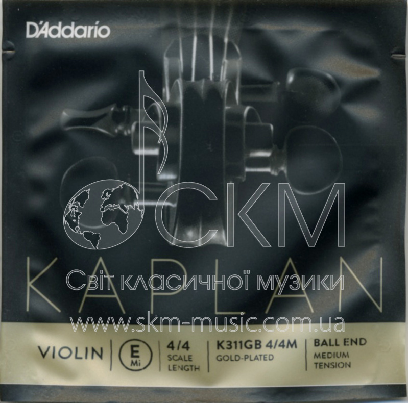 Струна для скрипки Ми KAPLAN Golden Spiral Solo, золото, шарик