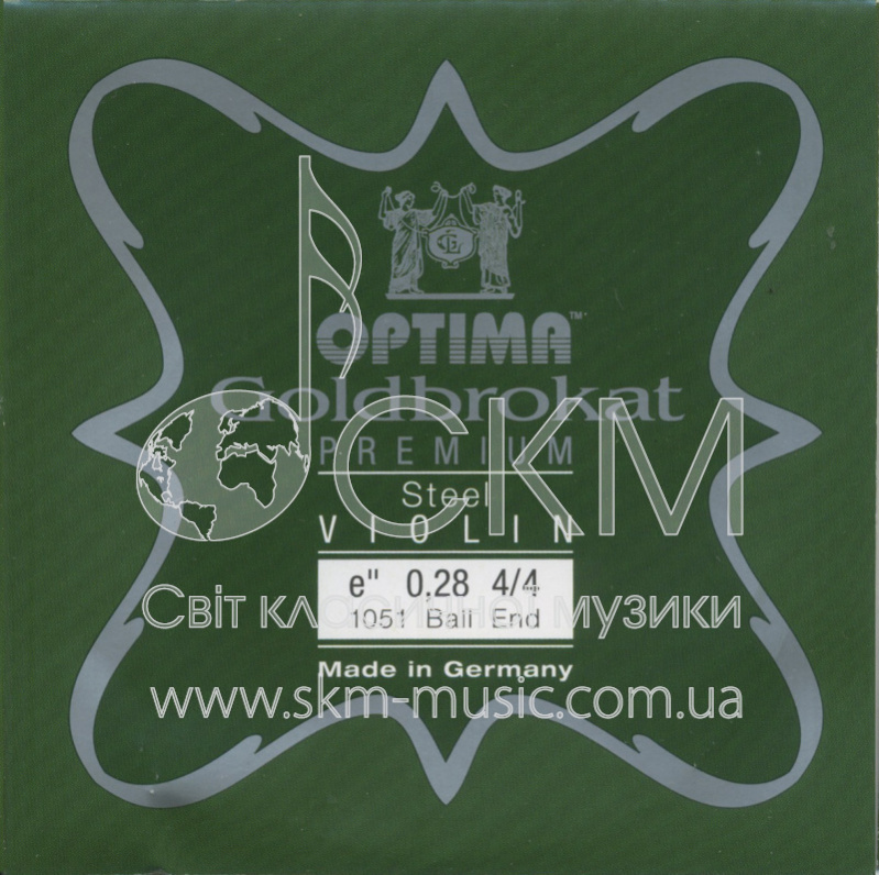 Струна для скрипки Ми OPTIMA GOLDBROKAT PREMIUM, сталь, 0,28мм, extra strong