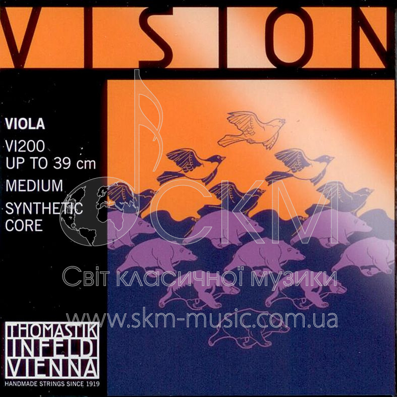 Соль THOMASTIK VISION, синтетика/серебряная обмотка