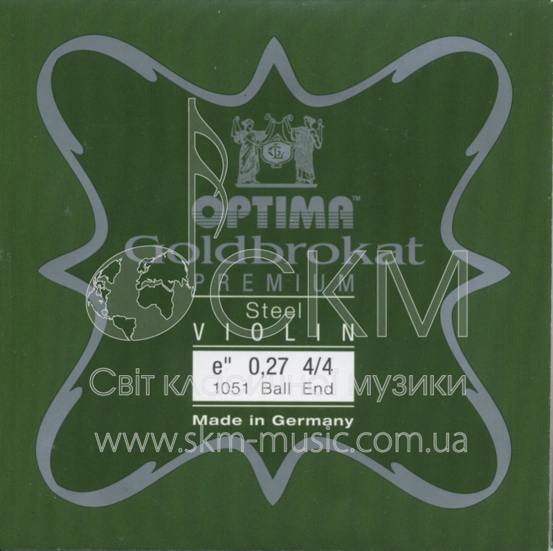 Струна для скрипки Ми OPTIMA GOLDBROKAT PREMIUM, сталь, шарик