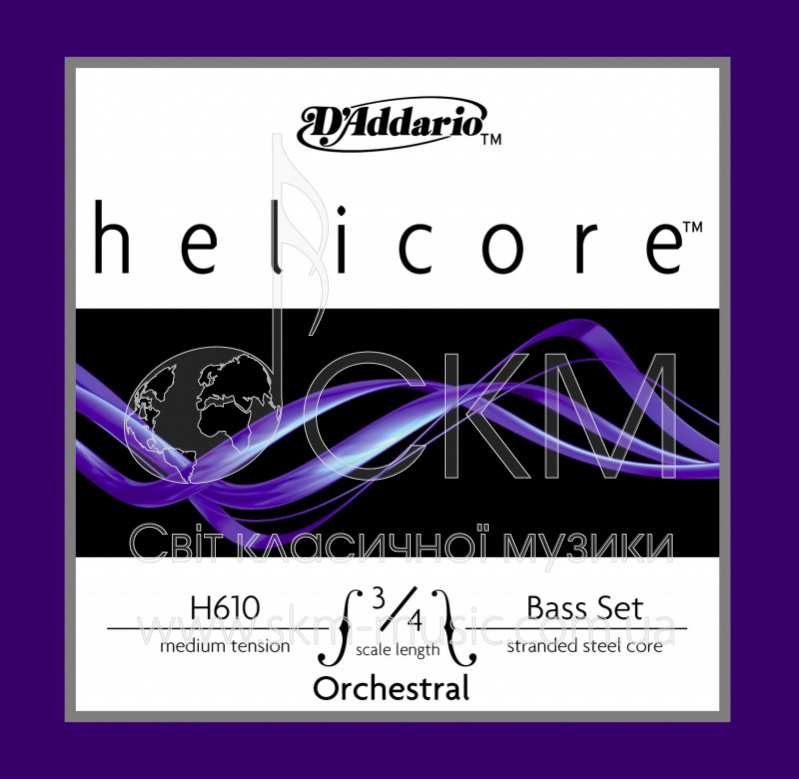 Ре D'ADDARIO HELICORE ORCHESTRAL, сталь/никель